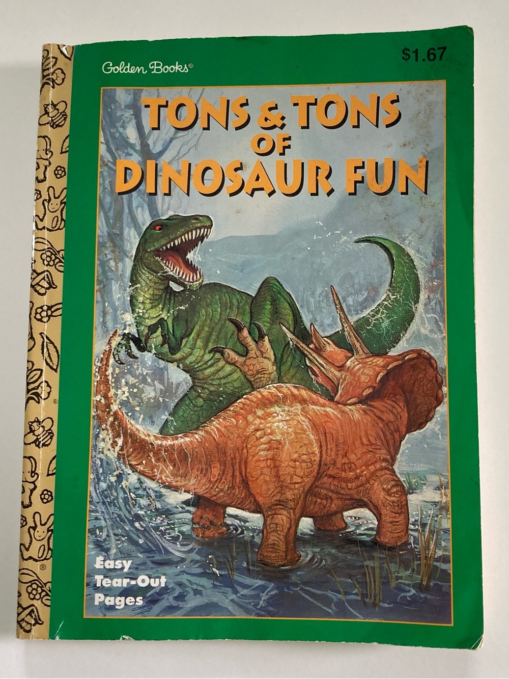 VTG Golden Books Tons & Tons of Dinosaur Fun Activity Coloring Busy Book 1997